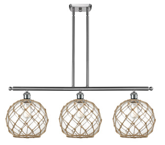Ballston Three Light Island Pendant in Brushed Satin Nickel (405|516-3I-SN-G122-10RB)