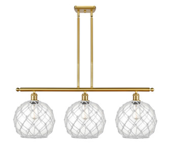 Ballston Three Light Island Pendant in Satin Gold (405|516-3I-SG-G122-10RW)