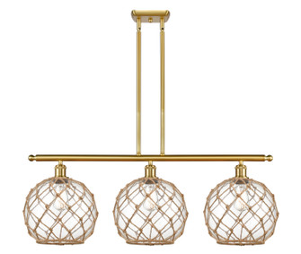 Ballston Three Light Island Pendant in Satin Gold (405|516-3I-SG-G122-10RB)