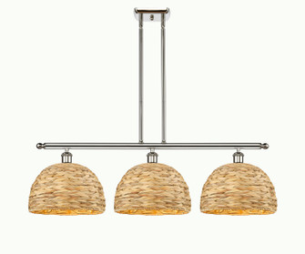 Ballston Three Light Island Pendant in Polished Nickel (405|516-3I-PN-RBD-12-NAT)