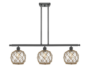 Ballston Three Light Island Pendant in Matte Black (405|516-3I-BK-G122-8RB)