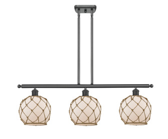 Ballston Three Light Island Pendant in Matte Black (405|516-3I-BK-G121-8RB)