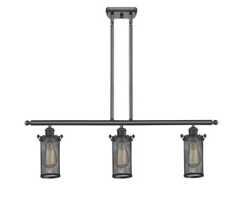 Austere Three Light Island Pendant in Matte Black (405|516-3I-BK-CE219)