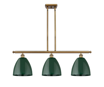 Ballston Three Light Island Pendant in Brushed Brass (405|516-3I-BB-MBD-9-GR)