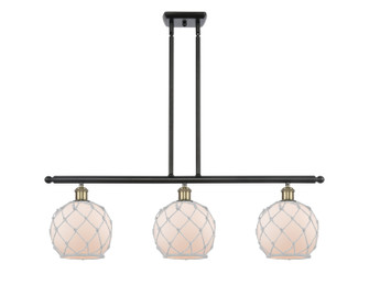 Ballston Three Light Island Pendant in Black Antique Brass (405|516-3I-BAB-G121-8RW)