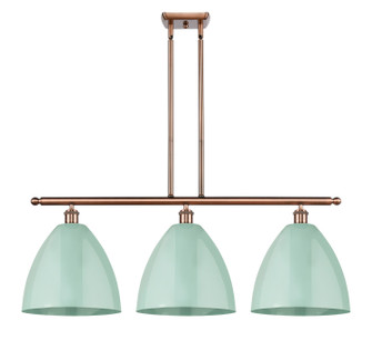 Ballston Three Light Island Pendant in Antique Copper (405|516-3I-AC-MBD-12-SF)