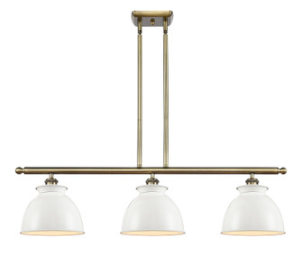 Ballston Three Light Island Pendant in Antique Brass (405|516-3I-AB-M14-W)