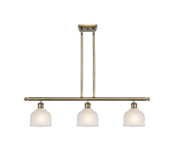 Ballston Three Light Island Pendant in Antique Brass (405|516-3I-AB-G411)