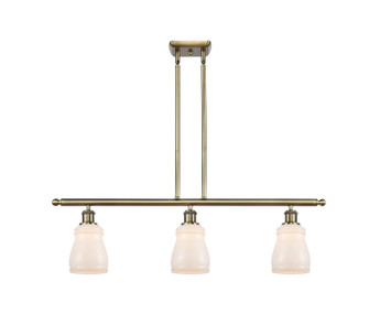 Ballston Three Light Island Pendant in Antique Brass (405|516-3I-AB-G391)