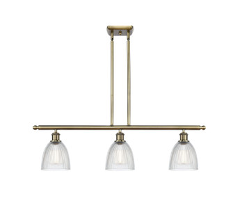 Ballston Three Light Island Pendant in Antique Brass (405|516-3I-AB-G382)