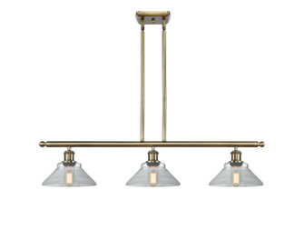 Ballston Three Light Island Pendant in Antique Brass (405|516-3I-AB-G132)