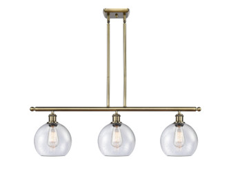 Ballston Three Light Island Pendant in Antique Brass (405|516-3I-AB-G124-8)