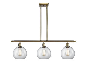 Ballston Three Light Island Pendant in Antique Brass (405|516-3I-AB-G122-8)