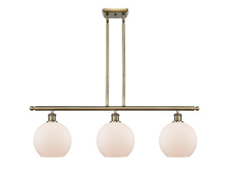 Ballston Three Light Island Pendant in Antique Brass (405|516-3I-AB-G121-8)