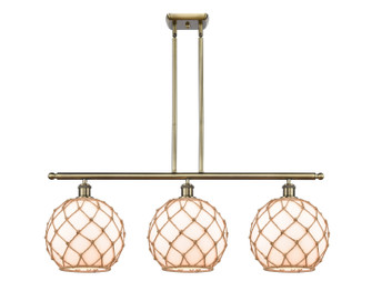 Ballston Three Light Island Pendant in Antique Brass (405|516-3I-AB-G121-10RB)