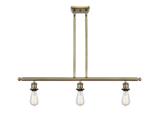 Ballston Three Light Island Pendant in Antique Brass (405|516-3I-AB)