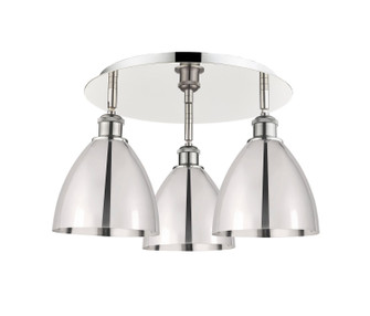 Ballston Three Light Semi-Flush Mount in Polished Nickel (405|516-3C-PN-MBD-75-PN)