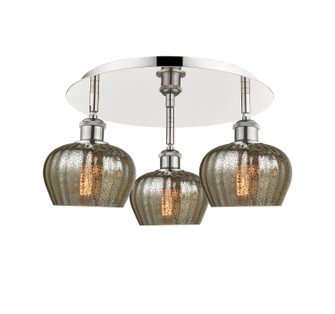 Ballston Three Light Semi-Flush Mount in Polished Nickel (405|516-3C-PN-G96)