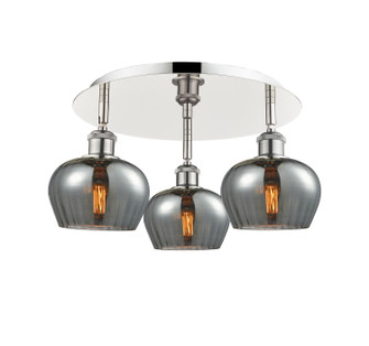 Ballston Three Light Semi-Flush Mount in Polished Nickel (405|516-3C-PN-G93)