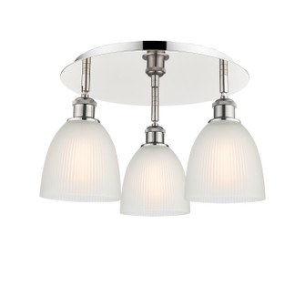 Ballston Three Light Semi-Flush Mount in Polished Nickel (405|516-3C-PN-G381)