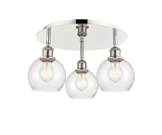 Ballston Three Light Semi-Flush Mount in Polished Nickel (405|516-3C-PN-G124-6)