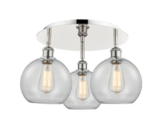 Ballston Three Light Semi-Flush Mount in Polished Nickel (405|516-3C-PN-G122-8)