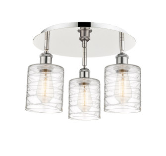 Ballston Three Light Semi-Flush Mount in Polished Nickel (405|516-3C-PN-G1113)