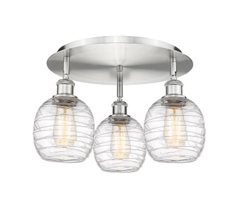 Ballston Three Light Flush Mount in Polished Chrome (405|516-3C-PC-G1013)