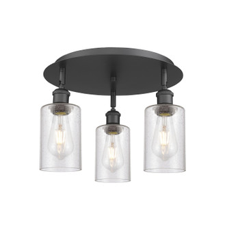 Ballston Three Light Semi-Flush Mount in Matte Black (405|516-3C-BK-G804)