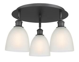 Ballston Three Light Semi-Flush Mount in Matte Black (405|516-3C-BK-G381)