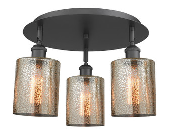 Ballston Three Light Semi-Flush Mount in Matte Black (405|516-3C-BK-G116)