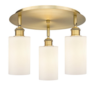 Ballston Three Light Semi-Flush Mount in Brushed Brass (405|516-3C-BB-G801)
