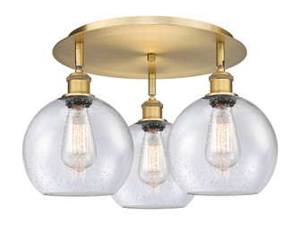 Ballston Three Light Semi-Flush Mount in Brushed Brass (405|516-3C-BB-G124-8)