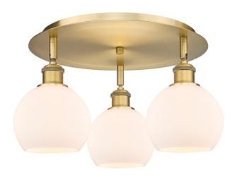 Ballston Three Light Semi-Flush Mount in Brushed Brass (405|516-3C-BB-G121-6)