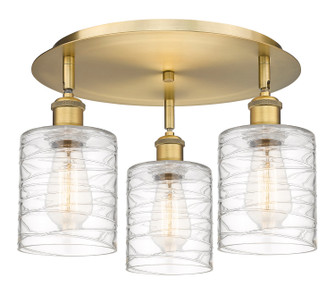 Ballston Three Light Semi-Flush Mount in Brushed Brass (405|516-3C-BB-G1113)