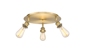 Ballston Three Light Semi-Flush Mount in Brushed Brass (405|516-3C-BB)
