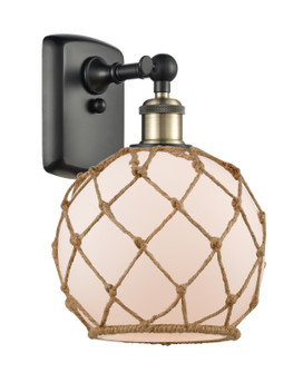 Ballston One Light Wall Sconce in Black Antique Brass (405|516-1W-BAB-G121-8RB)