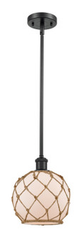 Ballston One Light Mini Pendant in Matte Black (405|516-1S-BK-G121-8RB)
