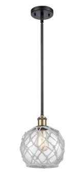 Ballston One Light Mini Pendant in Black Antique Brass (405|516-1S-BAB-G122-8RW)