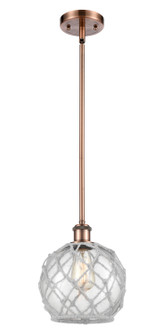 Ballston One Light Mini Pendant in Antique Copper (405|516-1S-AC-G122-8RW)