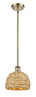 Ballston One Light Mini Pendant in Antique Brass (405|516-1S-AB-RBD-8-NAT)
