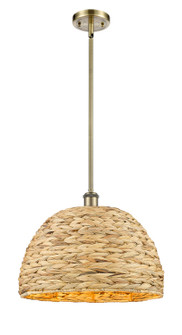 Ballston One Light Mini Pendant in Antique Brass (405|516-1S-AB-RBD-16-NAT)