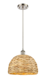 Ballston One Light Mini Pendant in Satin Nickel (405|516-1P-SN-RBD-12-NAT)