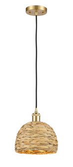 Ballston One Light Mini Pendant in Satin Gold (405|516-1P-SG-RBD-8-NAT)