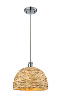 Ballston One Light Mini Pendant in Polished Chrome (405|516-1P-PC-RBD-12-NAT)