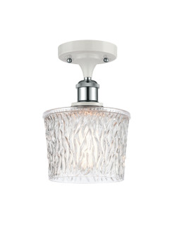 Ballston One Light Semi-Flush Mount in White Polished Chrome (405|516-1C-WPC-G402)