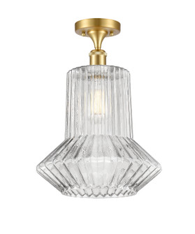Ballston LED Semi-Flush Mount in Satin Gold (405|516-1C-SG-G212-LED)