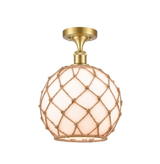 Ballston One Light Semi-Flush Mount in Satin Gold (405|516-1C-SG-G121-10RB)