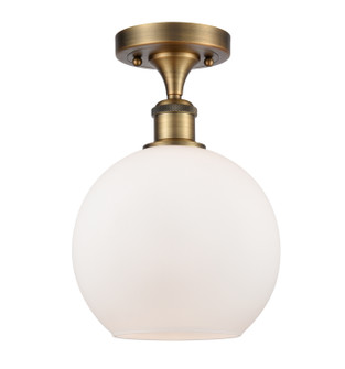 Ballston One Light Semi-Flush Mount in Brushed Brass (405|516-1C-BB-G121-8)