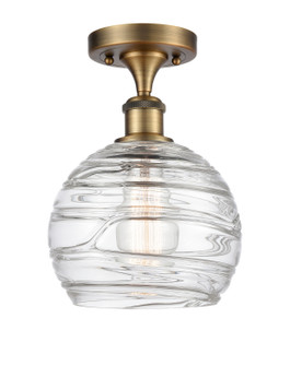 Ballston One Light Semi-Flush Mount in Brushed Brass (405|516-1C-BB-G1213-8)